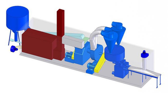 Equipement pour la production de briquettes de sciure de bois