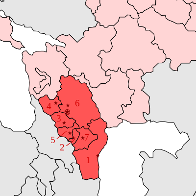 La composition des districts fédéraux de la Russie