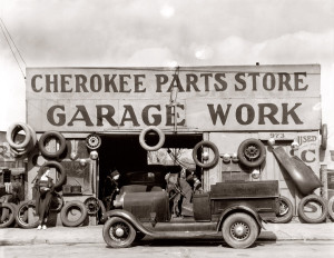 service de voiture dans le garage