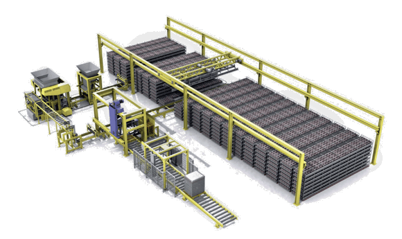 Equipement pour la production de dalles de pavage