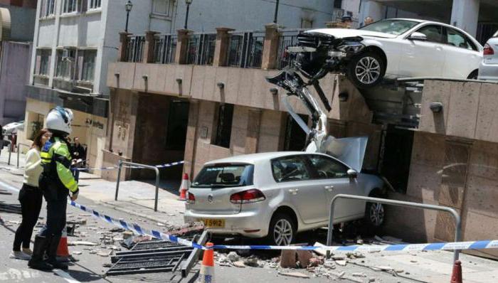 Casco accident frappant un accident