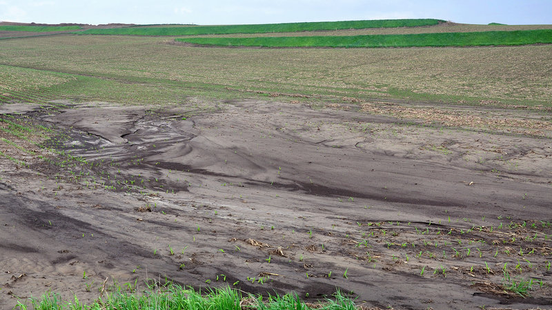 Erosion des terres irriguées