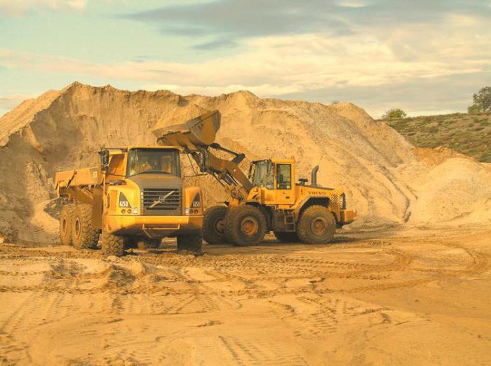 extraction de sable de carrière