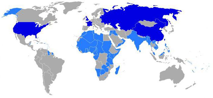 Membres permanents du Conseil de sécurité des Nations Unies