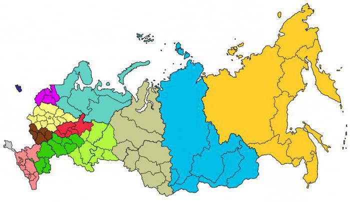 régions économiques de la Fédération de Russie