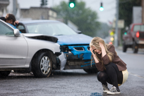 Accident due to pedestrian