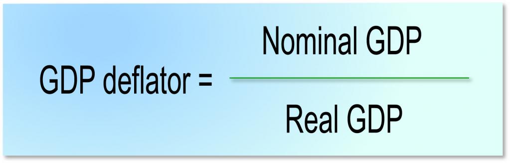Formula de calcul a deflatorului